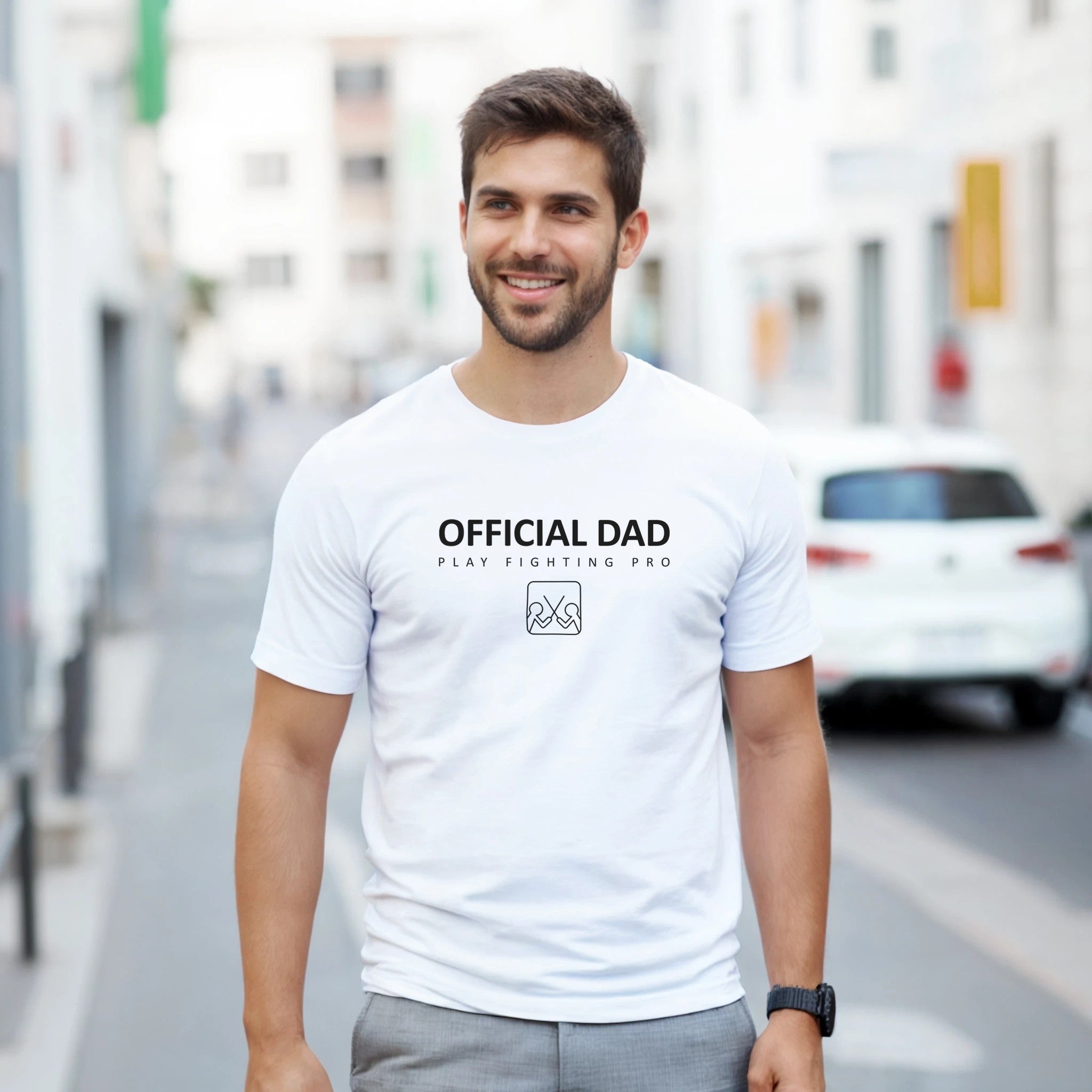 Official Dad Play Fighting Pro t-shirt lifestyle dad