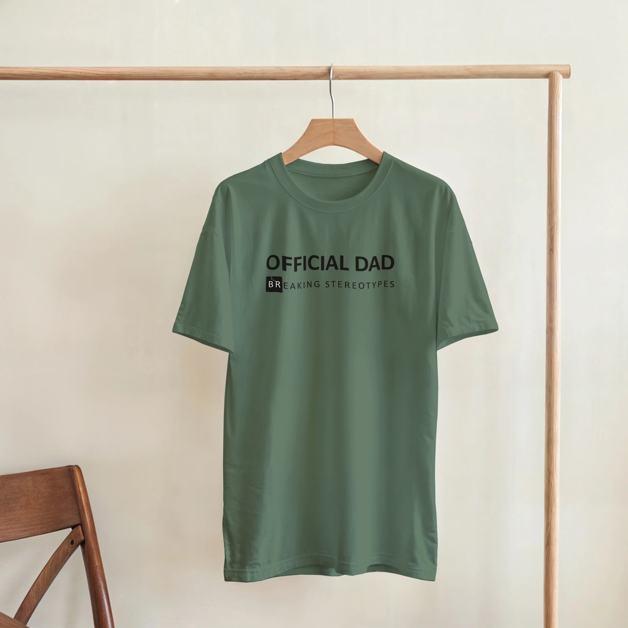 Official Dad Breaking Stereotypes t-shirt lifestyle shot