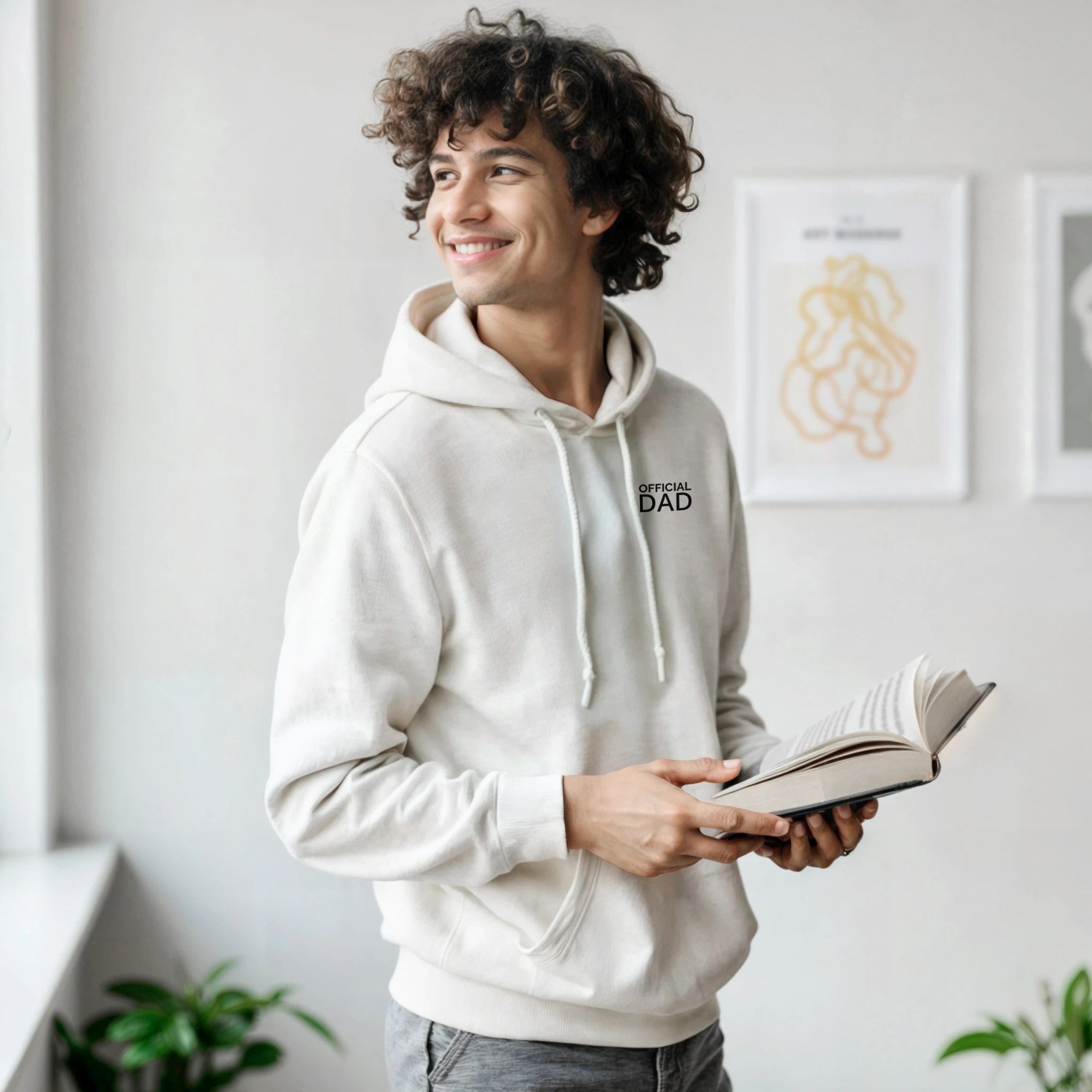 Official Dad Hoodie dad wearing outdoors UK