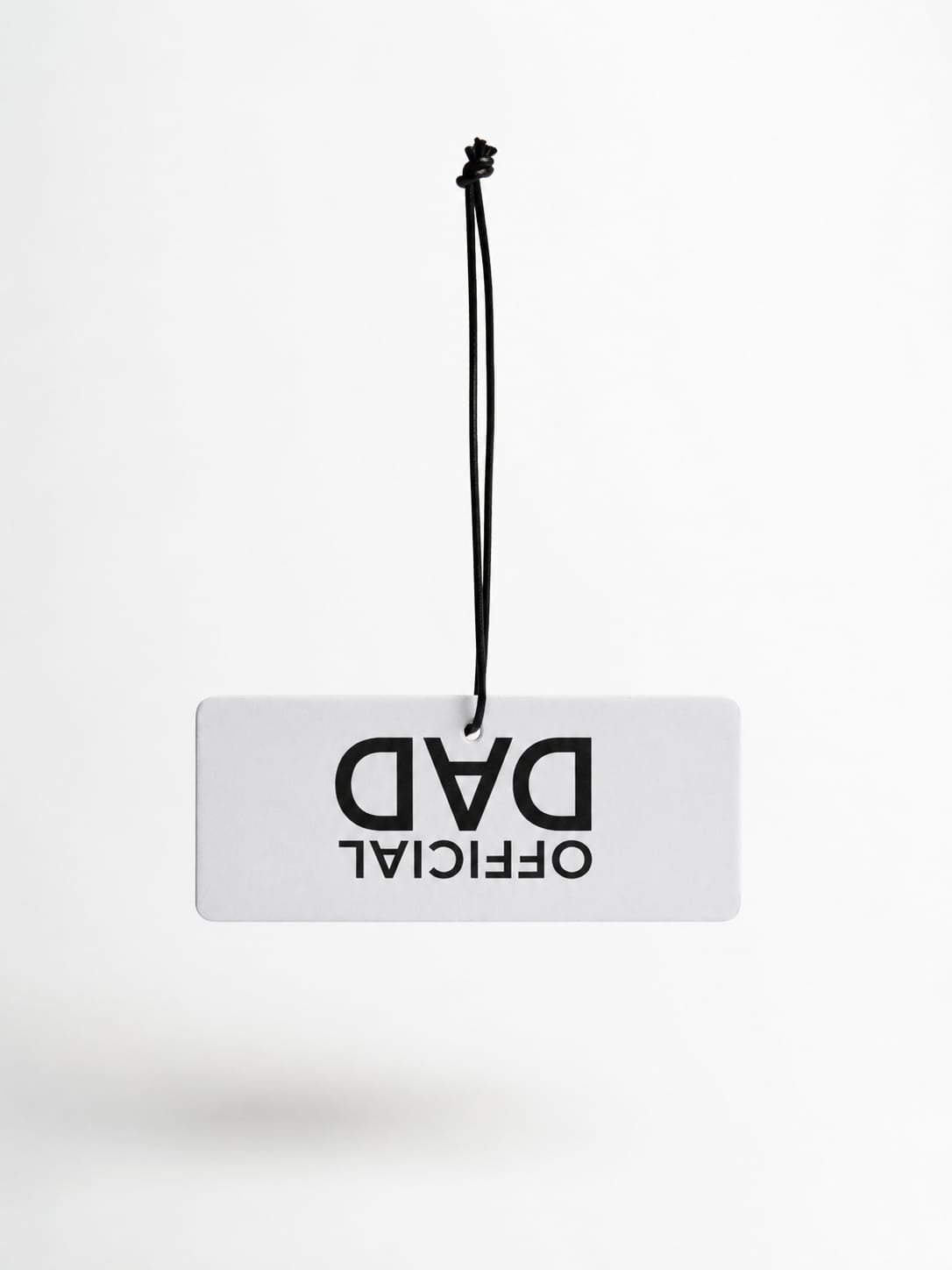 Official Dad Air Freshener upside down logo print defect
