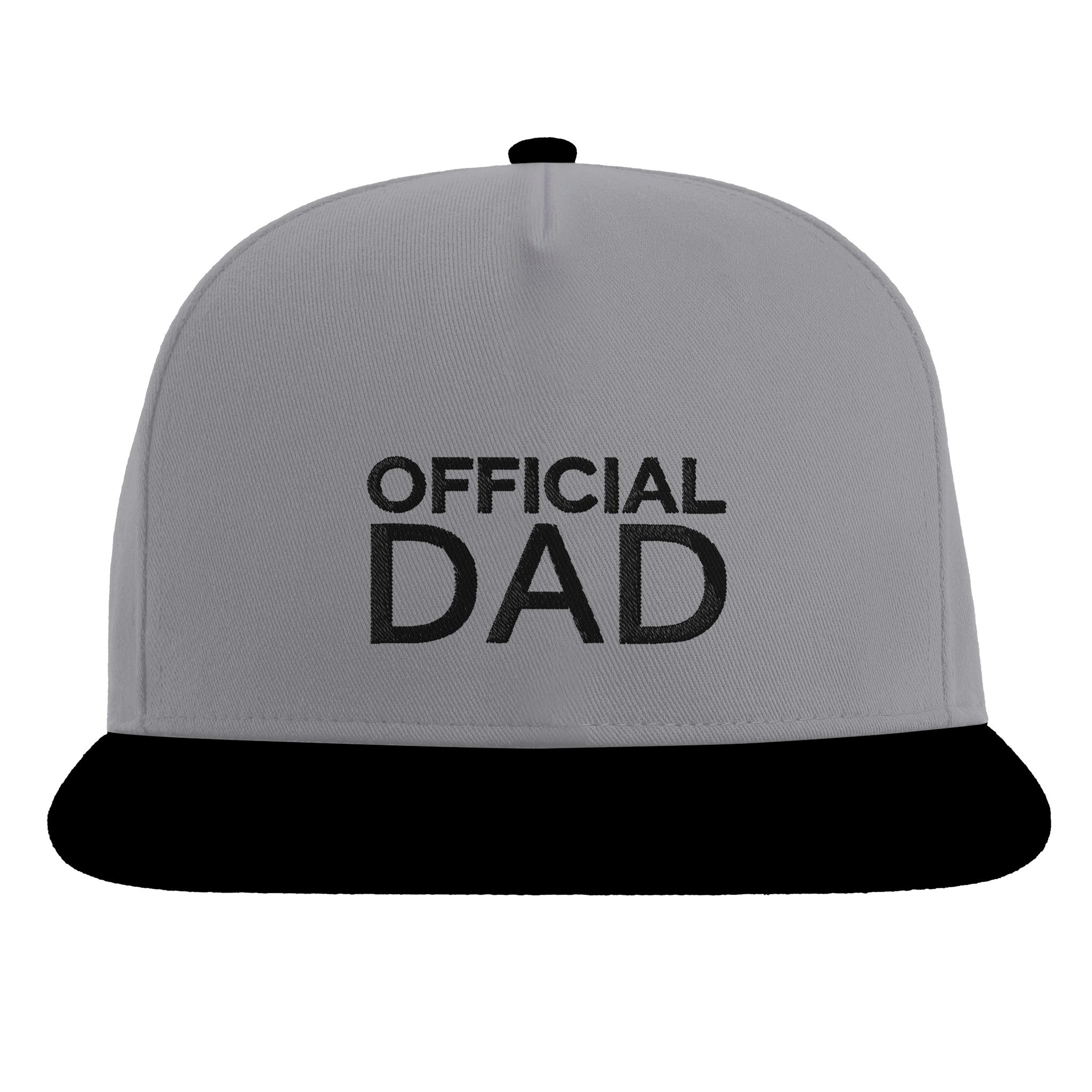 Official Dad snapback cap grey and black version