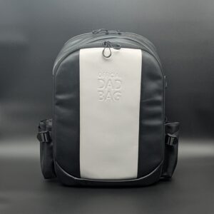 Grey Official Dad Bag displayed as an organised changing bag for dads.